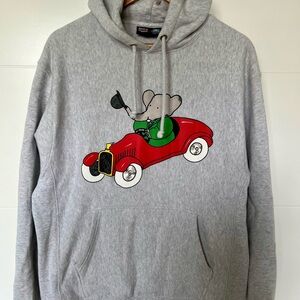 Rowing Blazers gray Babar hoodie sweatshirt (men’s large)